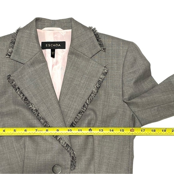 Escada Ermenegildo Zegna Woman 100% New WOOL Blazer Coat Jacket Size: 34 US S - Picture 10 of 16